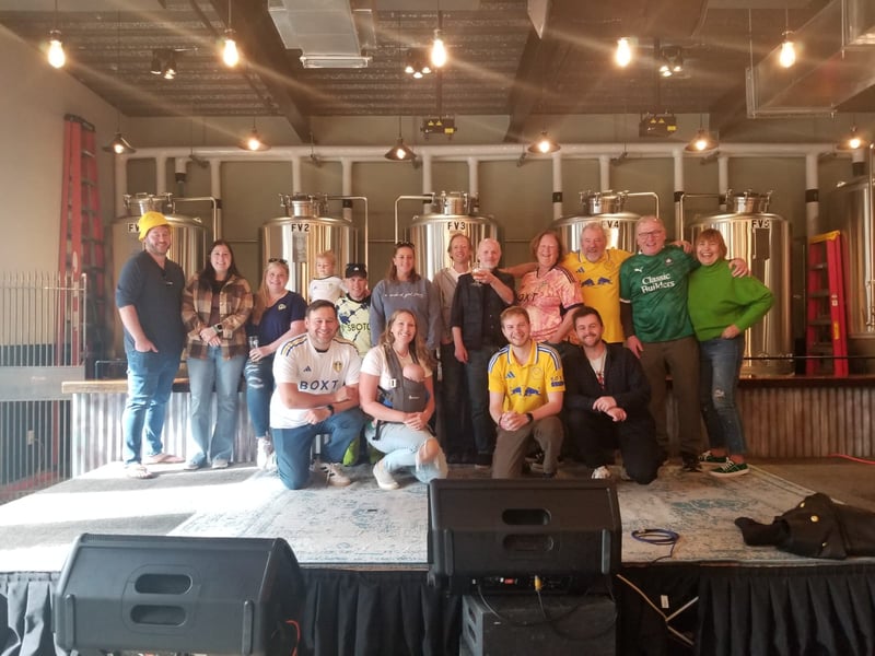 The Boston supporters club pictured at their meet up.