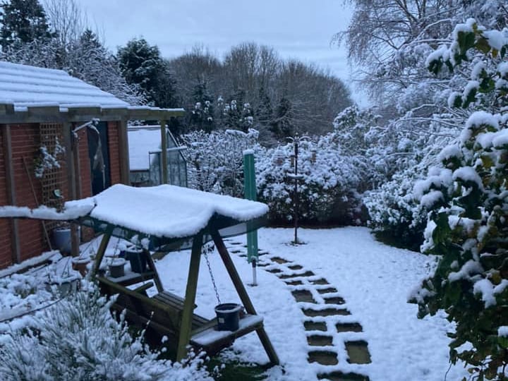 YEP reader Tina Bain shared this photo of snow in Headingley. 