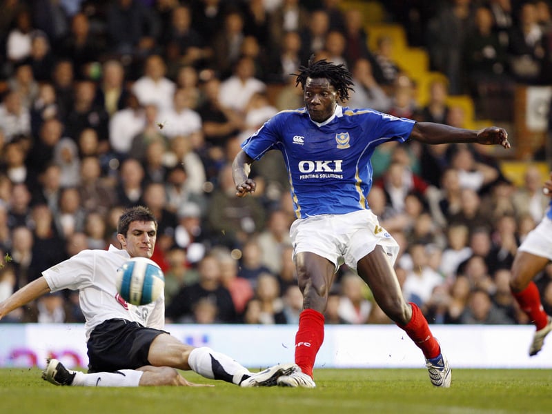 Tne striker saw his time at Pompey cut short in January 2008 after he was sold to Manchester City - much to his and the fans' disappointment.