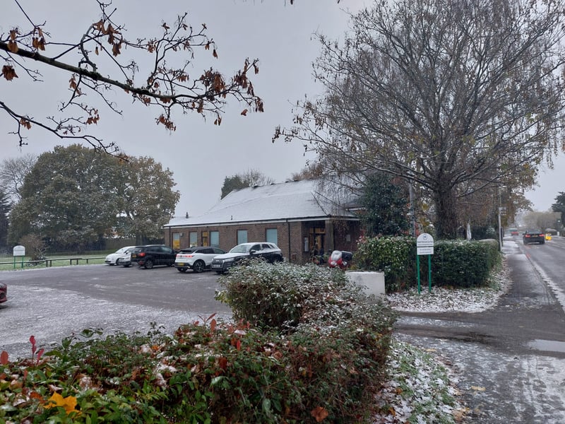 Snowy scenes in Denmead