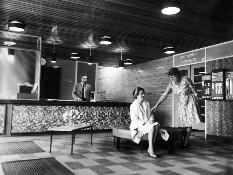 July 1965 and Shaftesbury House, Leeds Corporation's large 531 bedroomed municipal hostel on Beeston Road, was being improved. Pictured are Coun Mrs A Malcolm, seated, and the manageress, Mrs. W. Breeze, pictured in the new reception lounge.