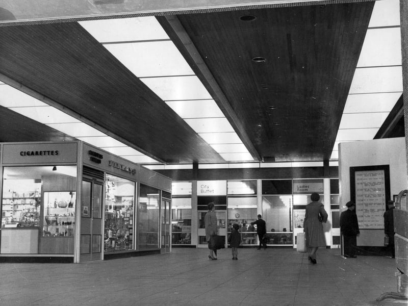 Leeds City Station concourse.
