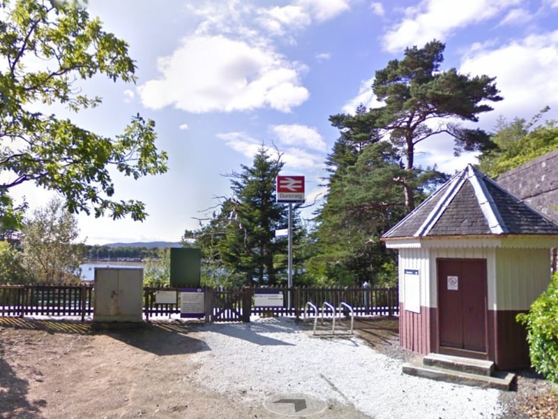 Duncraig Train Station was closed in 1964 but reopened 11 years later after train drivers refused to acknowledge the closure. A total of 448 journeys started or ended there over the year. The station is on the shore of Loch Carron on the Kyle of Lochalsh Line near Plockton.