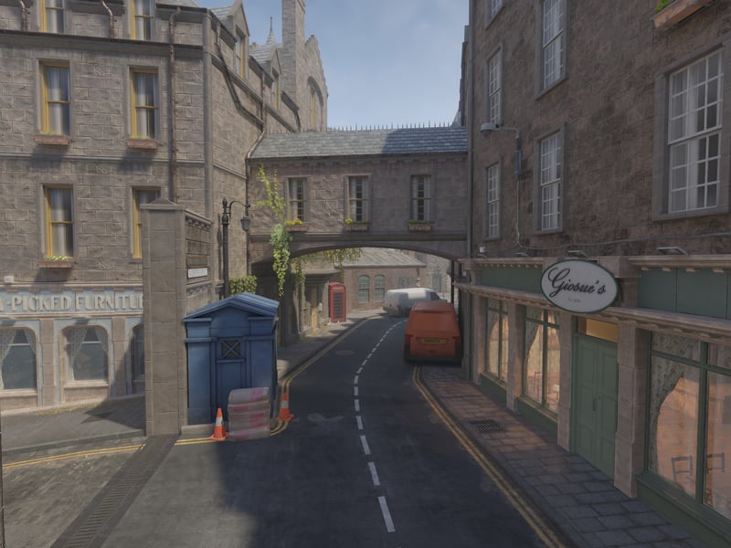 While in-game the bridge is by Cockburn Street, the arch resembles those in the Cowgate area of Edinburgh