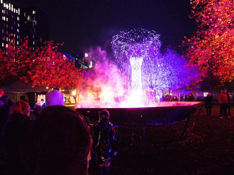 A fountain with water that danced to the rhythm of the music was very popular at Victoria Park. Picture: Marcin Jedrysiak