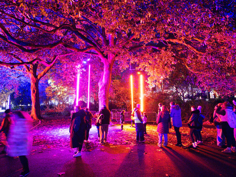 Many people has visited Victoria Park to admire colourful illuminations. Picture: Marcin Jedrysiak