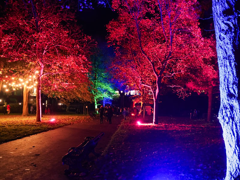 Many people has visited Victoria Park to admire colourful illuminations. Picture: Marcin Jedrysiak