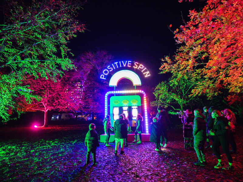 Many people has visited Victoria Park to admire colourful illuminations at Victoria Park. Picture: Marcin Jedrysiak