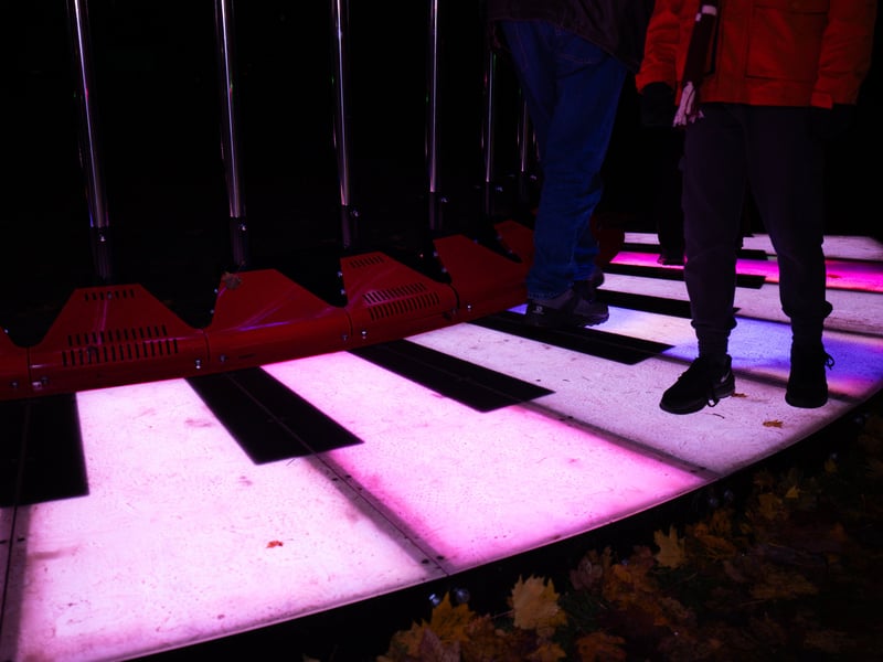 Walking illuminated piano was very popular at Victoria Park. Picture: Marcin Jedrysiak