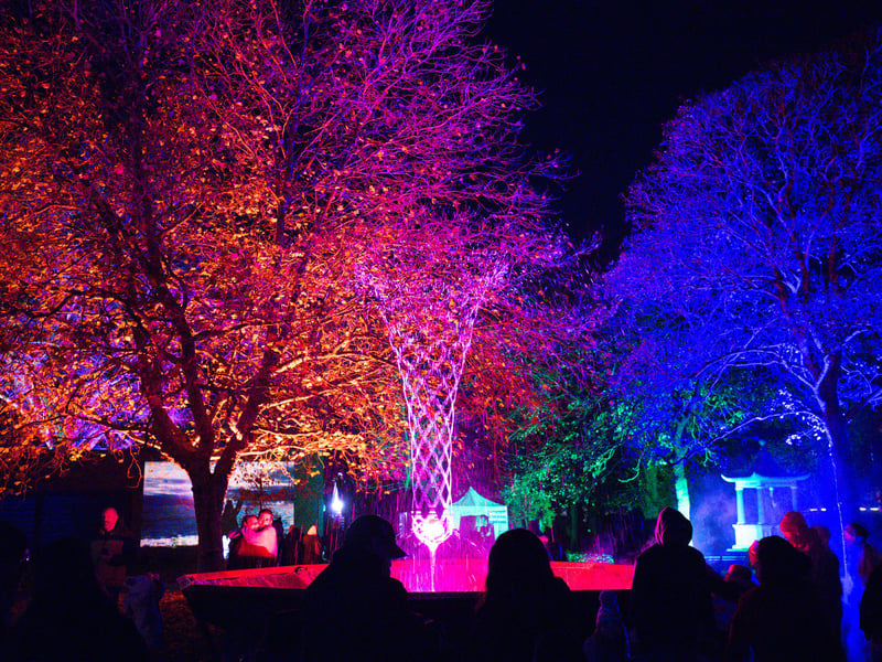 A fountain with water that danced to the rhythm of the music was very popular at Victoria Park. Picture: Marcin Jedrysiak