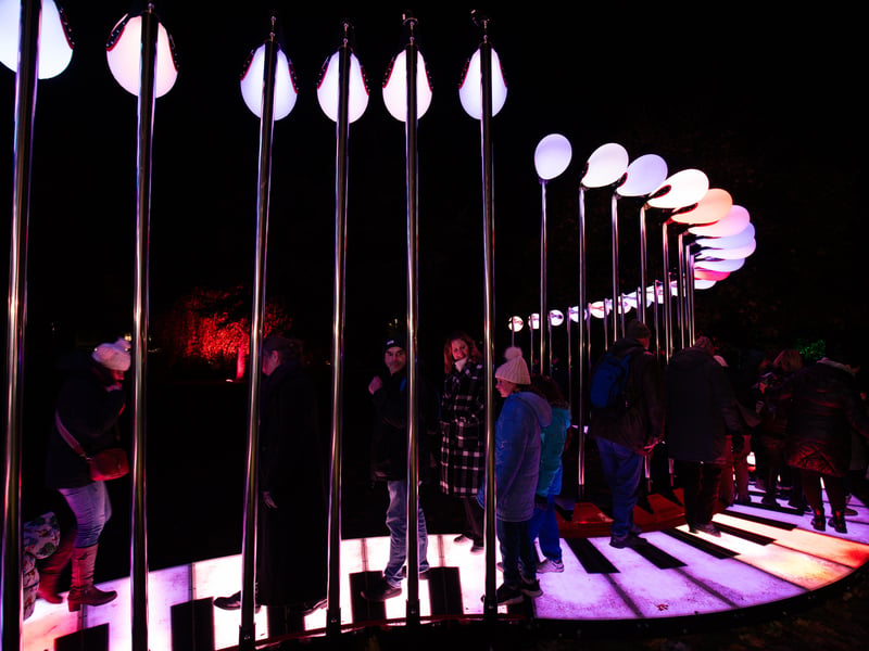 The walking illuminated piano was very popular at Victoria Park