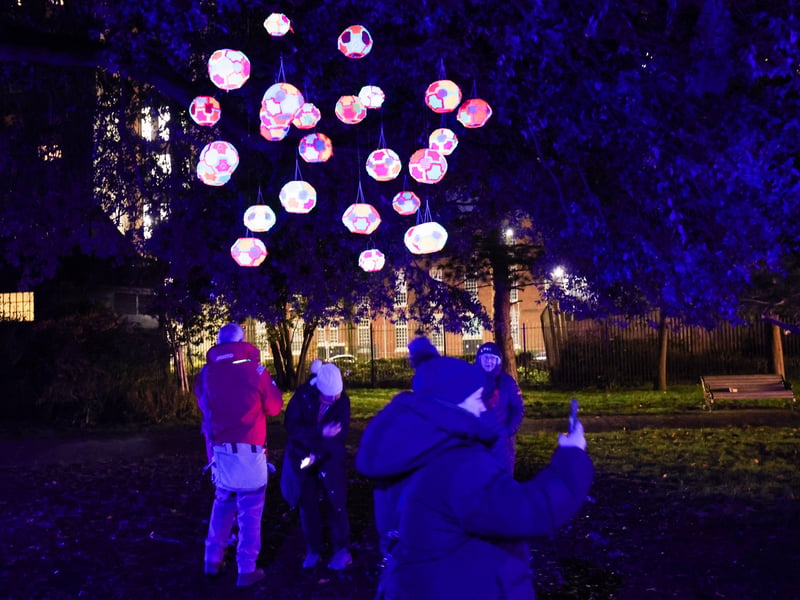 Many people has visited Victoria Park to admire colourful illuminations. Picture: Marcin Jedrysiak