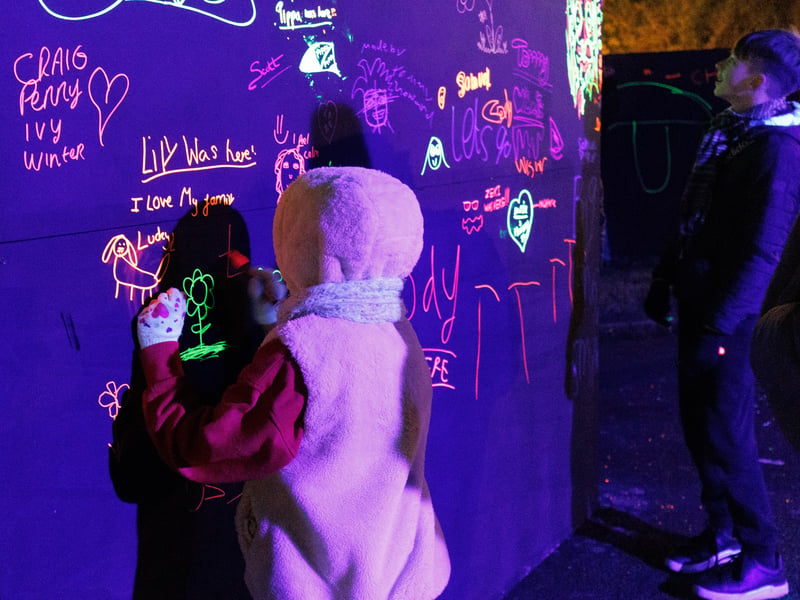 There was also the opportunity to sign on the fluorescent board at Hilsea Lido. Picture: Marcin Jedrysiak