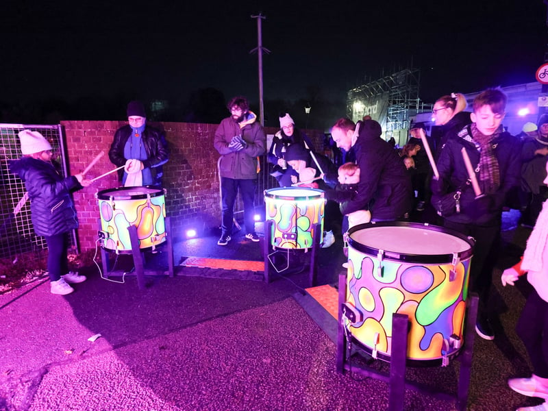 Visitors could play interactive drums at Hilsea Lido. Picture: Marcin Jedrysiak