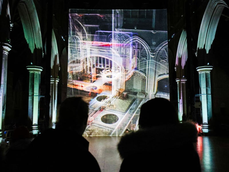 Inside the church everyone could admire a 3D visualization. Picture: Marcin Jedrysiak