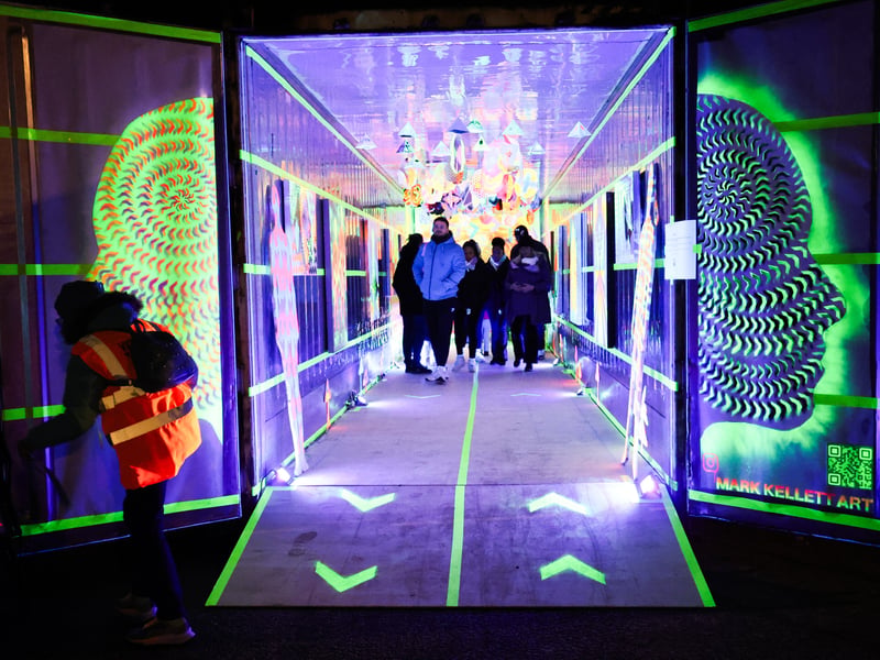 Visitors could enter a room with many fluorescent colours at Hilsea Lido. Picture: Marcin Jedrysiak