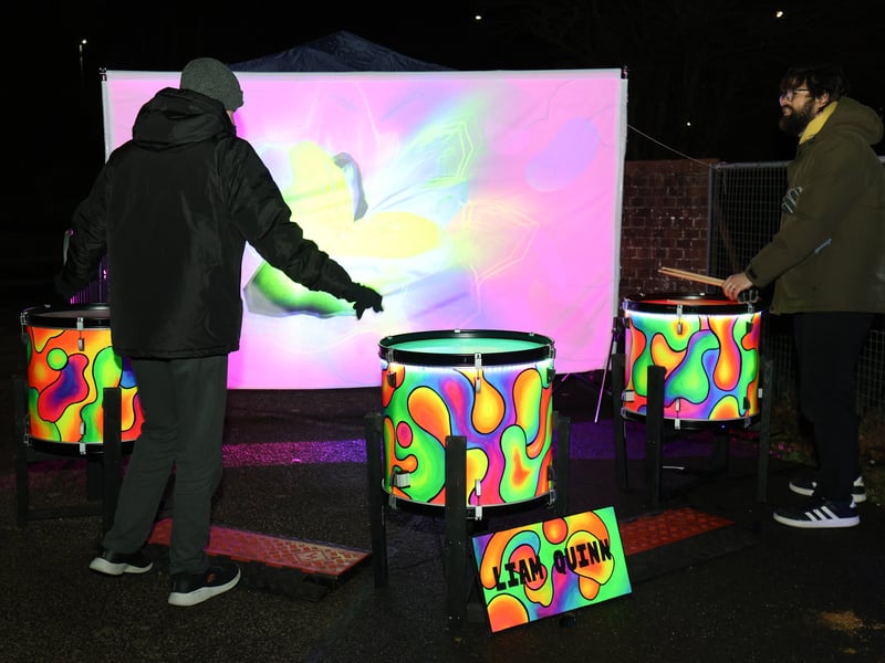 Visitors could play interactive drums at Hilsea Lido. Picture: Marcin Jedrysiak
