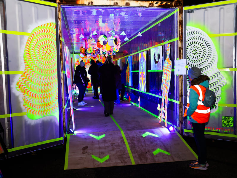 Visitors could enter a room with many fluorescent colours at Hilsea Lido. Picture: Marcin Jedrysiak