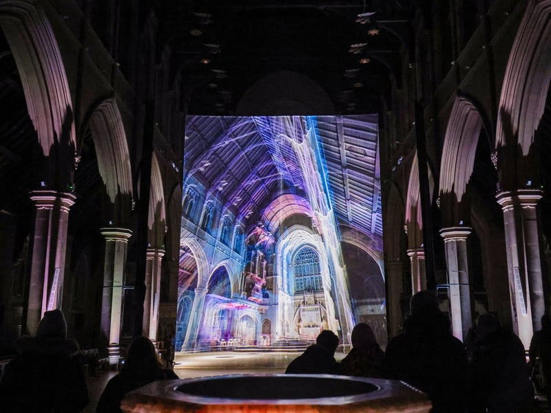 Inside the church everyone could admire a 3D visualization Picture: Marcin Jedrysiak