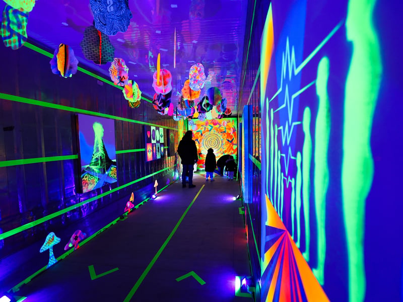 Visitors could enter a room with many fluorescent colours at Hilsea Lido. Picture: Marcin Jedrysiak