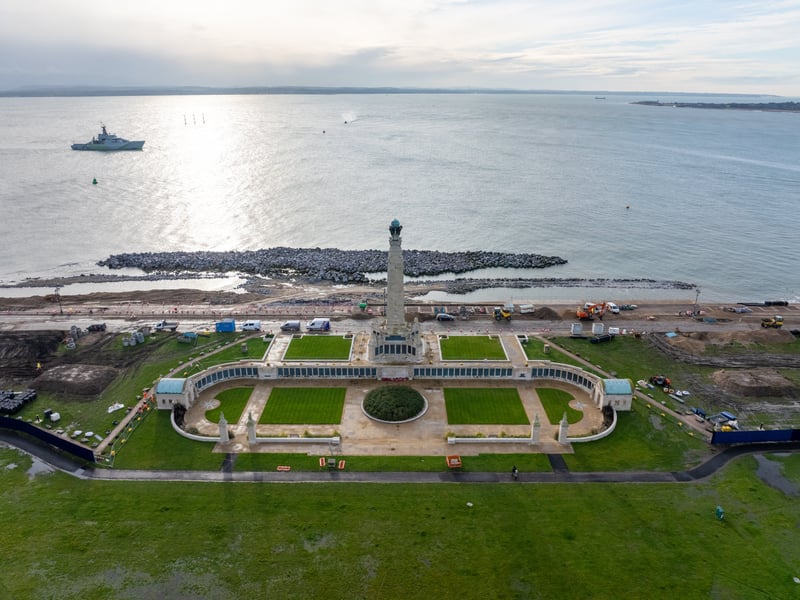 Residents can still access the Portsmouth Naval Memorial while the works are being carried out