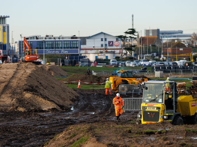 The team from Coastal Partners are carrying out the work