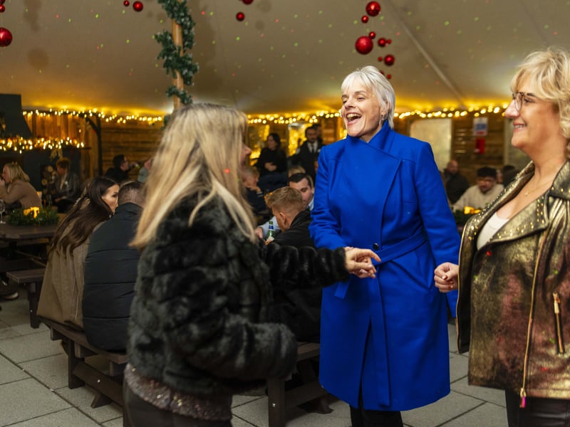 Festive scenes inside the Winter Lodge at the Queen's Hotel