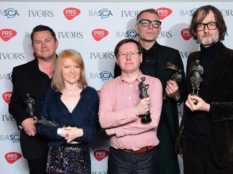It's hard to imagine Pulp without keyboardist Candida Doyle, pictured here in 2017 with the rest of the band, including the late Steve Mackey. But her brother Magnus was actually in the band briefly as the drummer before she joined and it was he who suggested her when Pulp's previous keyboard player, Tim Allcard, left the group in 1984