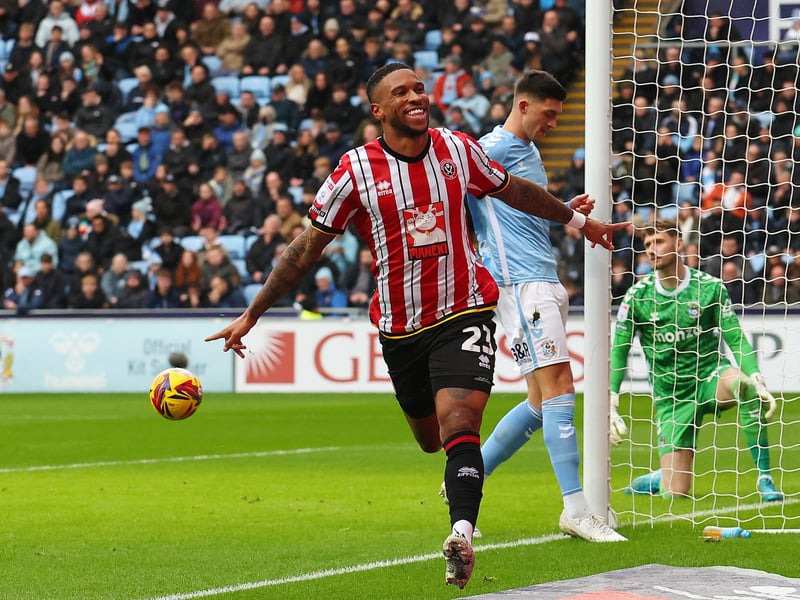 The forward is absolutely loving life at Bramall Lane right now, scoring his fifth goal in six games to double the Blades' lead in the first half as he raced onto Hamer's pass and then had the presence of mind to go around Cumming and slot into the empty net. Could have added to his tally later on as he forced a save from Cumming on the angle - with O'Hare screaming for the cross but you can hardly blame a striker in Campbell's form for shooting - before he made way for One just after the hour mark