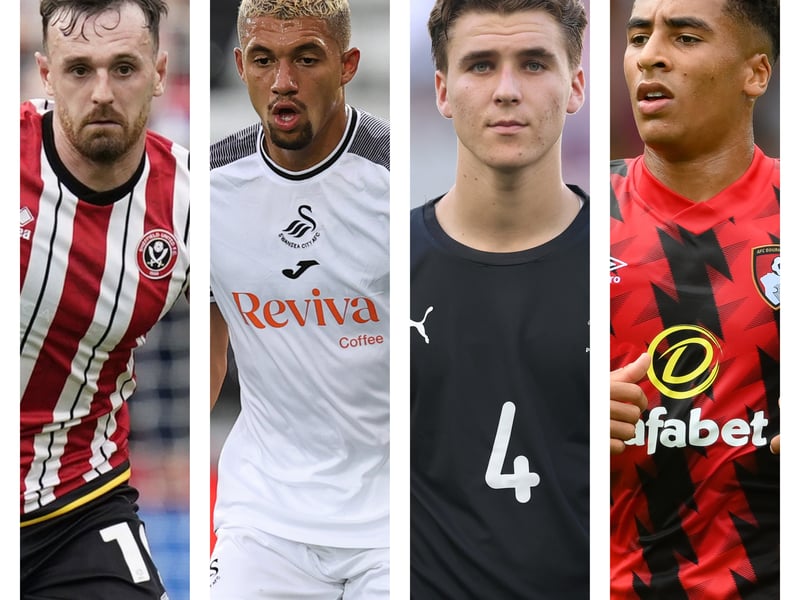 From left to right: Jack Robinson, Nathan Wood, Tyler Bindon and James Hill could be January defensive options for Pompey.