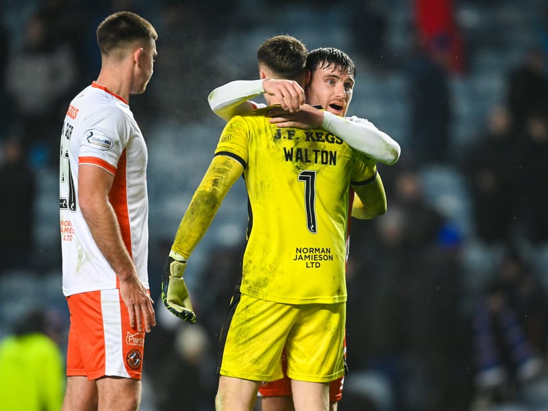 The Tannadice stopper had an outstanding game at Ibrox, earning a 8.0 rating for his performance in the 1-1 draw with Ibrox. He may have conceded a goal, but he made a fantastic eight saves to ensure his side left Glasgow with a share of the spoils.