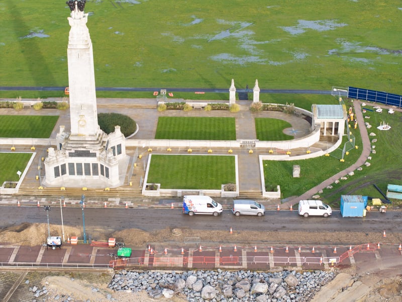 The iconic 'zig zag' path along the promenade will be lost as part of the works and will instead match the promenade area in front of Southsea Castle