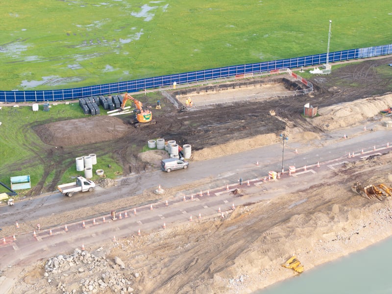 Works on a soggy Southsea Common