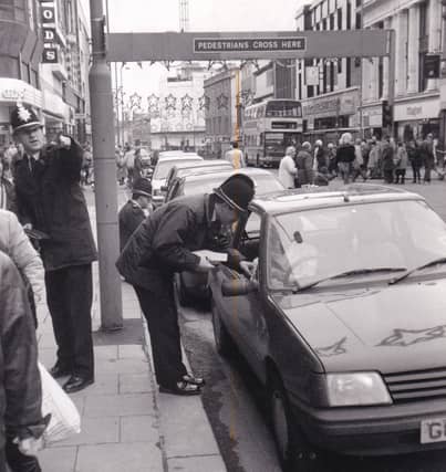 Police pulled motorists to one side.