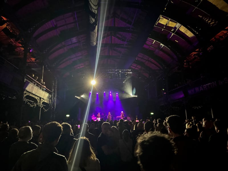 The view from the back of the atmospheric Old Fruitmarket.