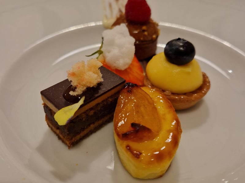 Dessert of mignardises were bite-size sweet treats and the perfect end to a special Friday night meal