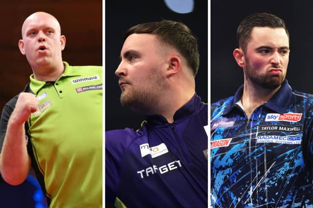 Three of the favourites to take this year's PDC Darts World Championship.