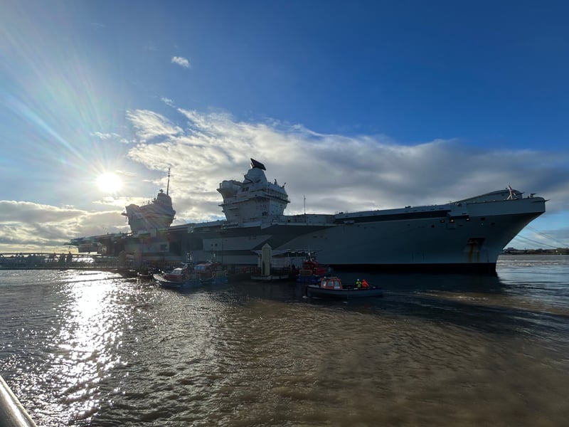 HMS Prince of Wales in Liverpool.