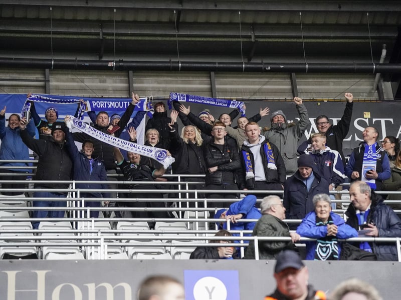 26 brilliant pictures of Portsmouth faithful in full voice for Swansea City away day from out photographer Jason Brown.
