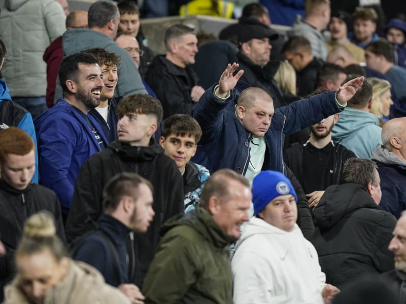 26 brilliant pictures of Portsmouth faithful in full voice for Swansea City away day taken by our photographer Jason Brown.