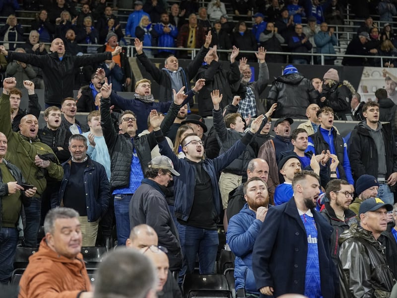 26 brilliant pictures of Portsmouth faithful in full voice for Swansea City away day 