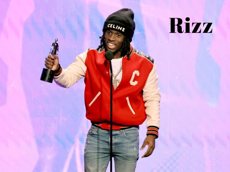 Defined as "style, charm, or attractiveness; the ability to attract a romantic or sexual partner", rizz is an abbreviation of the word charisma made popular by YouTuber Kai Cenat 2021. It went vital and was the Oxford University Press of 2023.