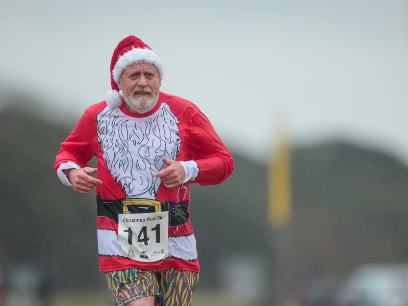 There were lots of Father Christmas-dressed participants. Picture: Chris Moorhouse (011224-36)