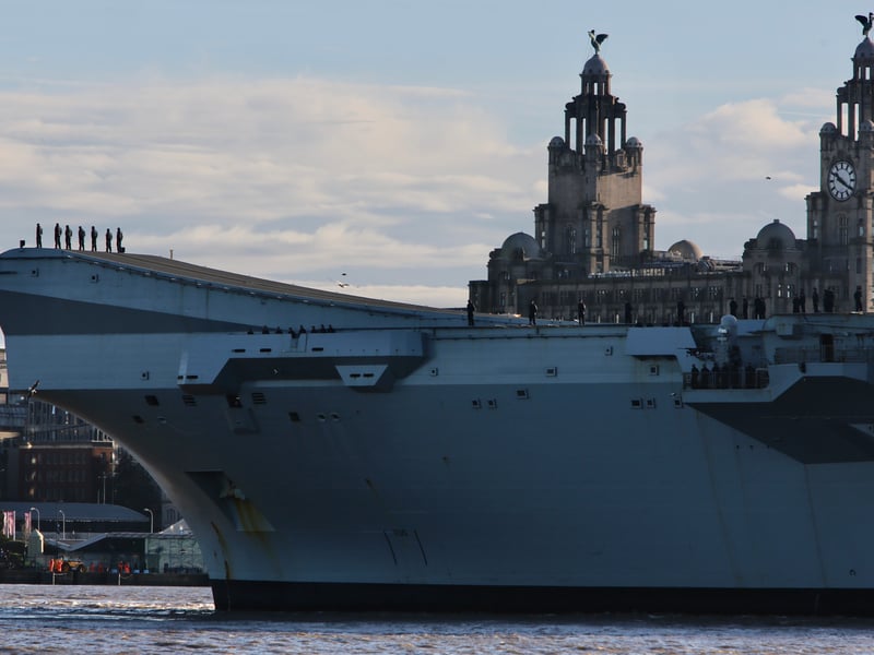 HMS Prince of Wales in Liverpool.