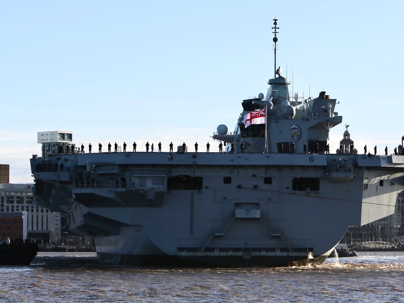 HMS Prince of Wales in Liverpool.