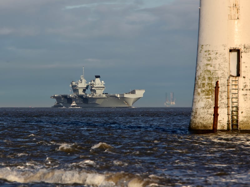 HMS Prince of Wales in Liverpool.