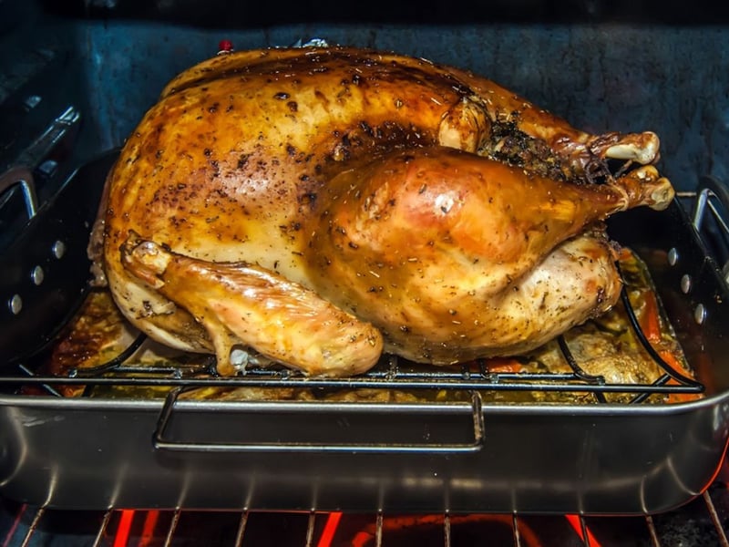 The turkey - it's stuffed