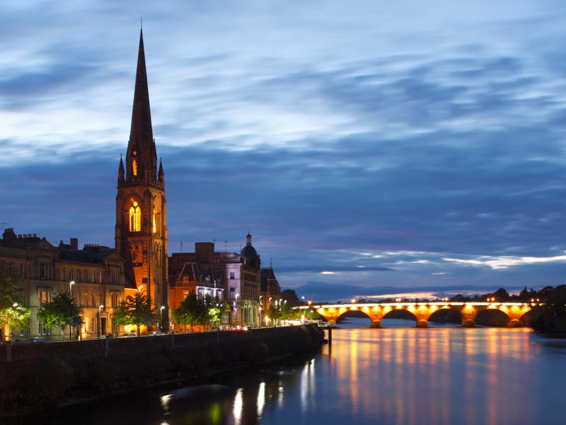 Perth is ranked third in Scotland