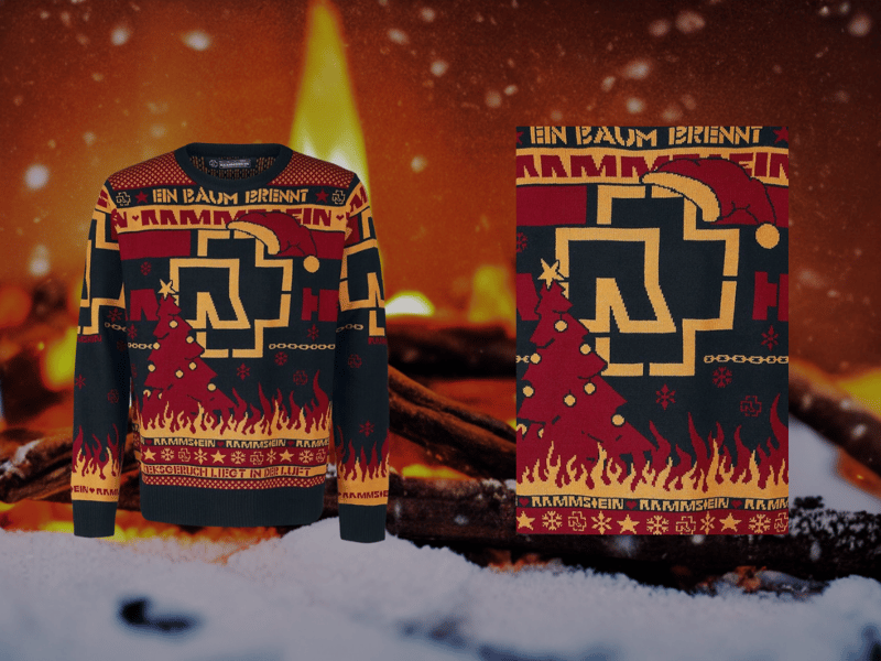 Bring the heat to your holiday celebrations with this Rammstein-inspired Christmas jumper featuring the band's iconic "R" logo. Known for their explosive performances and industrial metal sound, Rammstein brings a fiery edge to the festive season. With this design, you’re not just sporting a band logo; you're igniting the Christmas spirit with a touch of German intensity.
