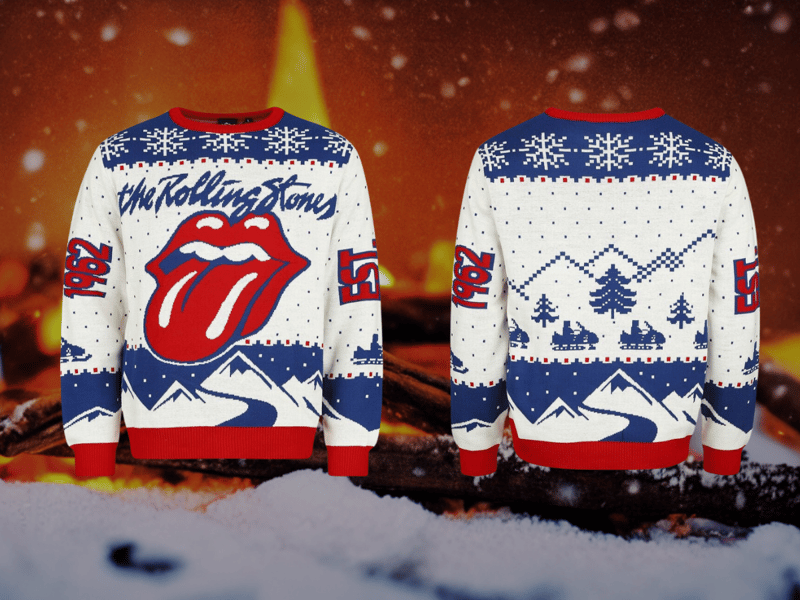 Rock around the Christmas tree with the Rolling Stones’ iconic Sticky Fingers design, featuring the legendary tongue logo that’s been synonymous with the band’s rebellious spirit for decades. First introduced in 1971 as part of their album Sticky Fingers, the famous logo—often seen as a symbol of rock 'n' roll's raw energy and irreverence—makes the perfect festive twist.
